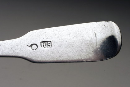 Indian Colonial Silver Dessert spoon set (6)